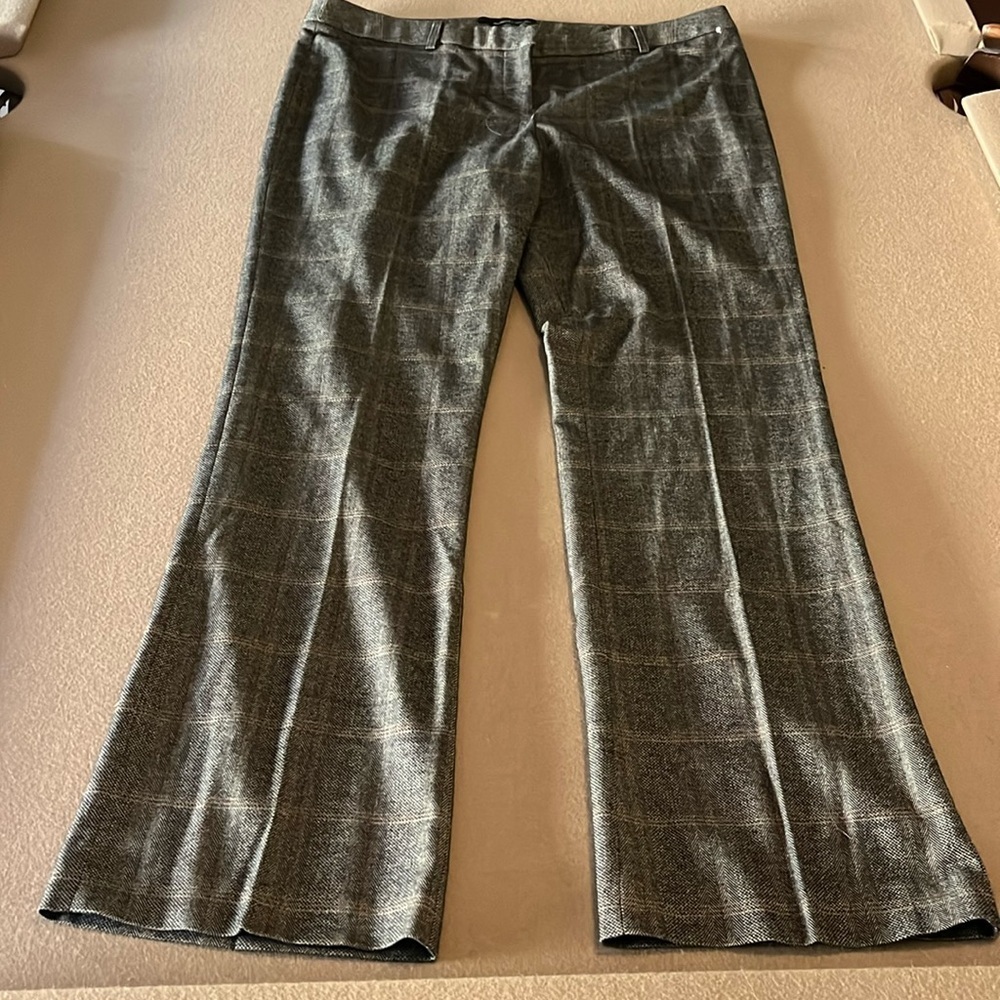 AMANDA & CHELSEA Brown Plaid Trousers - Size 16 - Picture 2 of 14